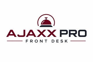 AJAXX PRO Front Desk logo with service bell icon